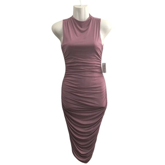 Windsor Ruched Mauve Dress - Picture 1 of 5